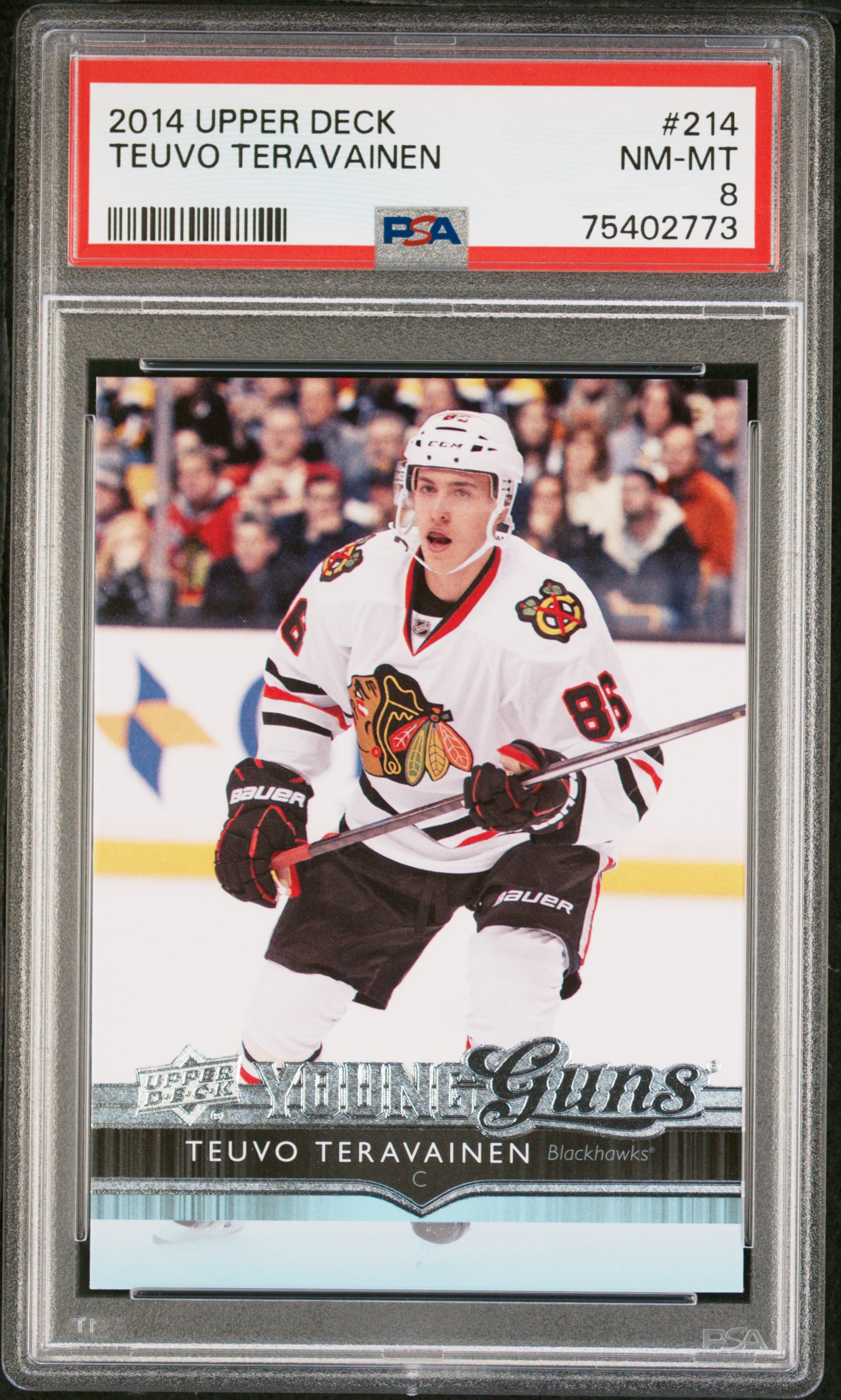 2014 Upper Deck Teuvo Teravainen #214 PSA 8