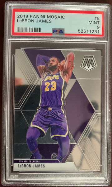 2019 Panini Mosaic LeBron James PSA 9 