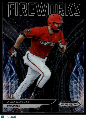 2021 Panini Prizm Draft Picks Alex Binelas #F-AB Fireworks