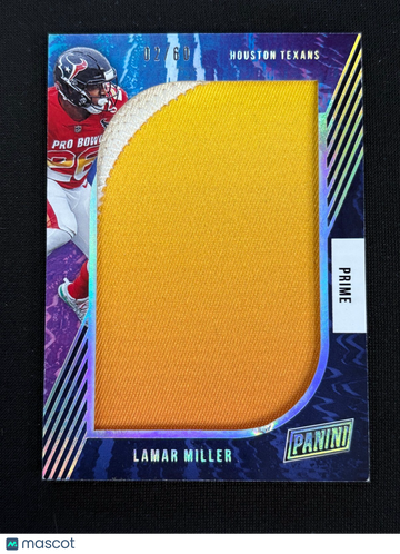 Lamar Miller 2020 Panini Jumbo Patch Houston Texans