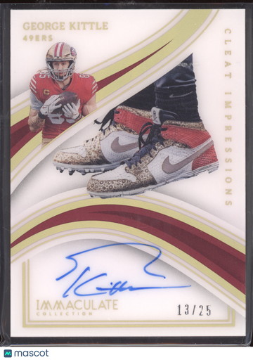 2023 Panini Immaculate Collection Cleat Impressions George Kittle #CI-GK /25