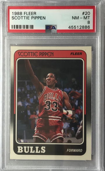 Scottie Pippen Rookie 1988 Fleer #20 - PSA 8