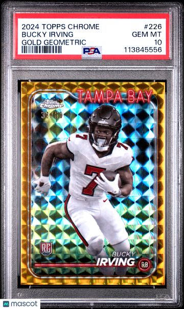 2024 Topps Chrome Bucky Irving #226 Gold Geometric /50 PSA 10