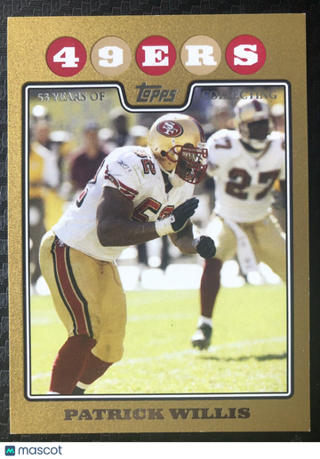 Patrick Willis 2008 Topps Gold Border Short Print #617/2008 San Francisco 49ers