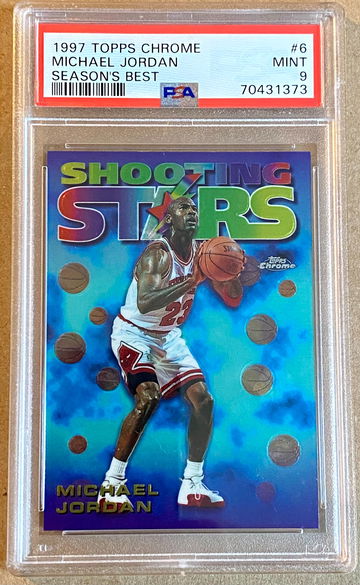 1997 Topps Chrome MICHAEL JORDAN Season's Best #6 Shooting Stars PSA 9 Mint