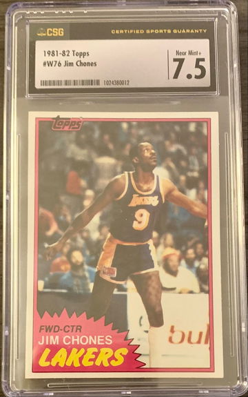 1981 - 82 Topps Basketball #76 - West - Jim Chones - Graded - CSG 7.5 NM+ Rare