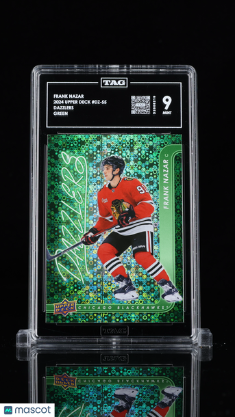 2024 Upper Deck Dazzlers Frank Nazar #DZ-55 Green Rookie TAG 9
