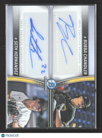 2025 Bowman Draft Baseball Bowman Chrome Prospect Dual Autograph Bubba Chandler Seth Hernandez #PDA-CH Dual Autograph