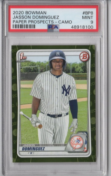 2020 Bowman Jasson Dominguez Camo PSA 2020 Bowman Jasson Dominguez Camo PSA 9