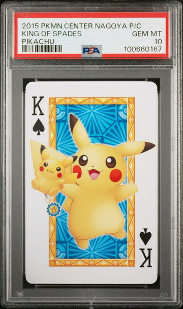 2013 Pokemon Center Nagoya Playing Cards Pikachu King of Spades PSA 10