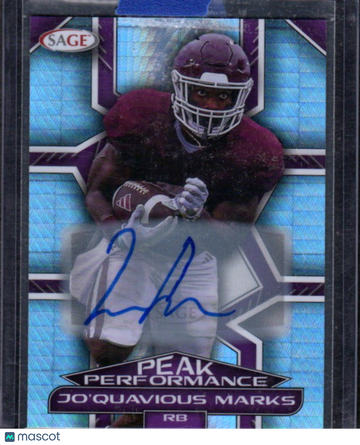 2024 SAGE HIT Jo'Quavious Marks #PKA-JM Peak Performance Autographs Blue (Low Series) AU