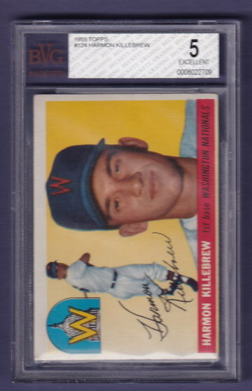 1955 Topps #124 Harmon Killebrew BVG 5