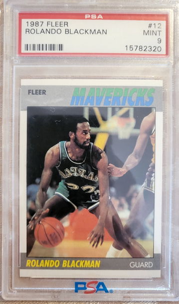 1987 Fleer Rolando Blackman PSA 9