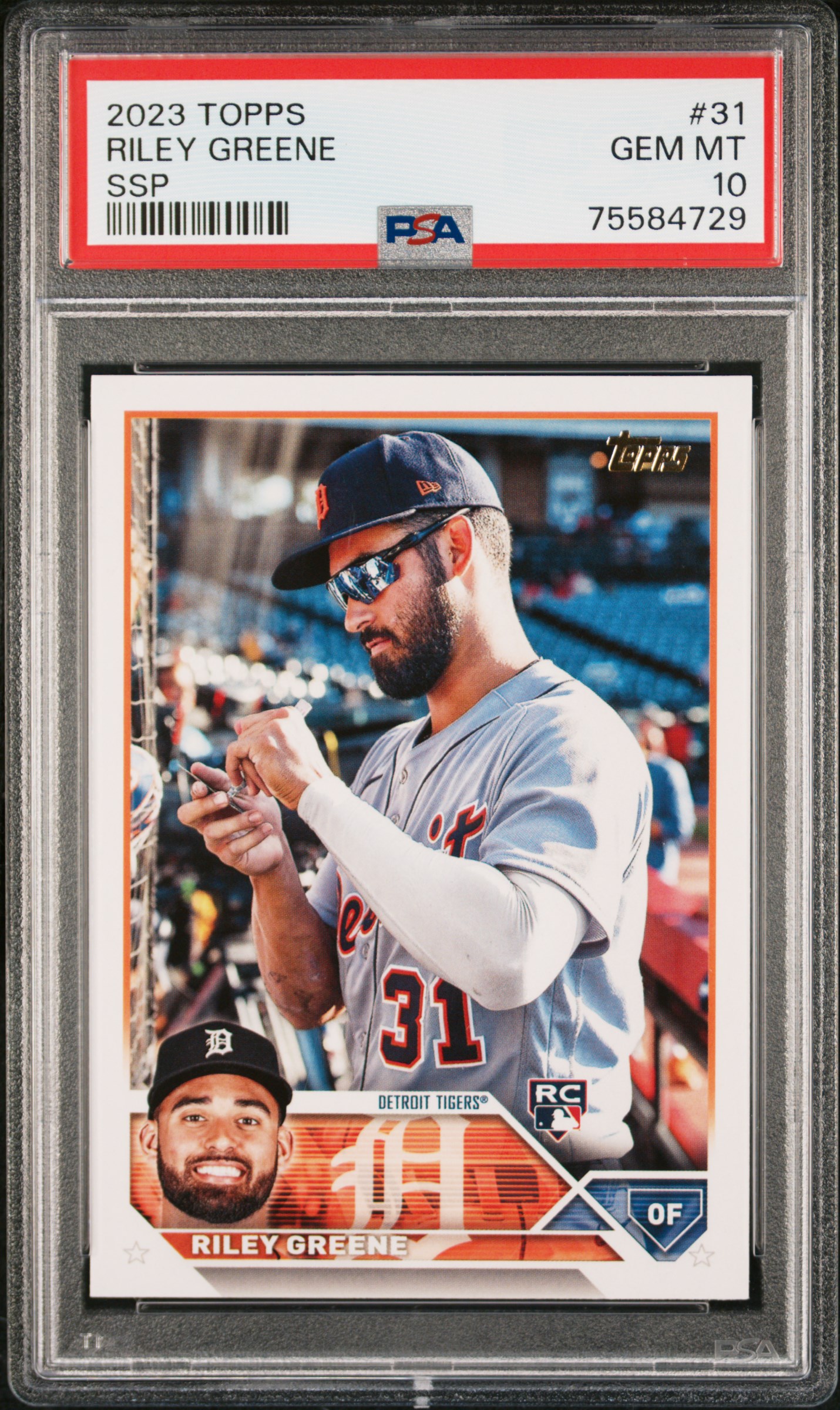2023 Riley Greene 2023 Topps Golden Mirror SSP #31 Rookie PSA 10