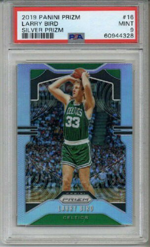 2019 PANINI PRIZM SILVER PRIZM #16 LARRY BIRD BASKETBALL CARD CELTICS PSA 9 MINT
