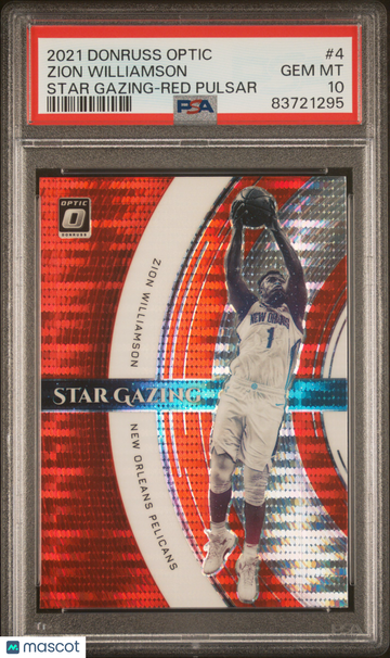2021 Panini Donruss Optic Star Gazing Zion Williamson #4 Red Pulsar PSA 10
