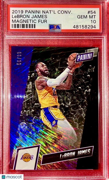 /99 POP 6 PSA 10 LeBron James 2019 Panini National Convention Magnetic Fur Holo