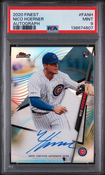 2020 Finest Autograph Nico Hoerner #FANH PSA 9