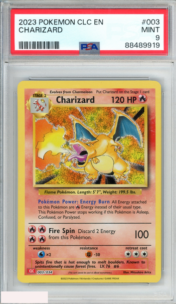 2023 POKEMON CLC TCG CLASSIC CHARIZARD HO-OH EX DECK CHARIZARD #003 PSA 9 MINT