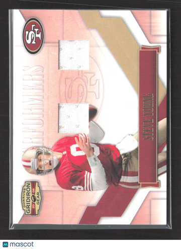 2008 Donruss Gridiron Gear Performers Steve Young #P-42 /100 Dual Jersey Patch