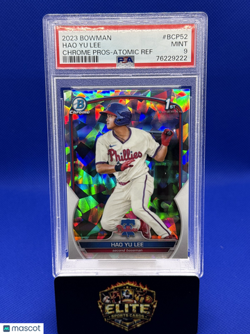 2023 Bowman Hao Yu Lee #BCP-52 Chrome Prospects Atomic Refractors PSA 9