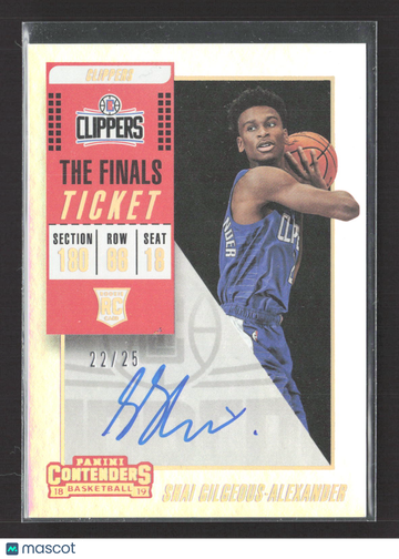2018 Panini Contenders Basketball The Finals Ticket Shai Gilgeous-Alexander #106 /25 RC