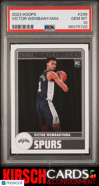 Victor Wembanyama 2023 Panini NBA Hoops #298 RC PSA 10