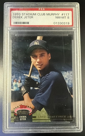 1993 Stadium Club Murphy Derek Jeter #117 PSA 8
