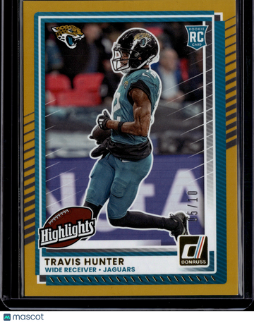 2026 Panini Donruss Highlights Travis Hunter #DRH-94 Gold /10 RC