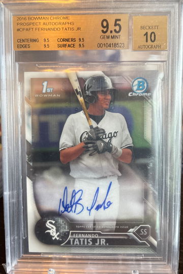 Fernando Tatis 2016 Bowman Chrome Auto BGS 9.5 True Gem