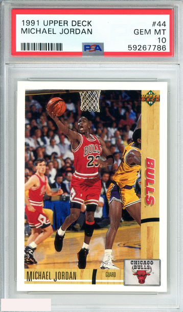 1991 UPPER DECK MICHAEL JORDAN #44 CHICAGO BULLS HOF PSA 10 GEM MT