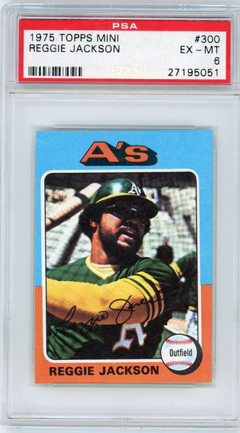 1975 Topps Mini Reggie Jackson #300 PSA 6