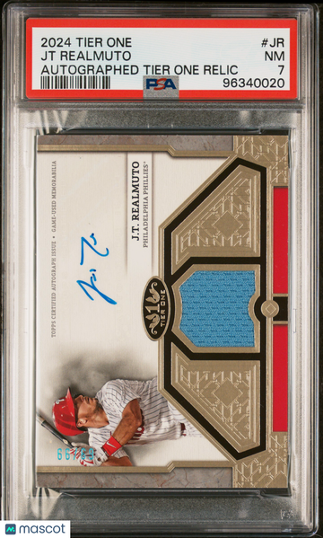 2024 Topps Tier One Autographed Tier One Relics JT Realmuto #JR PSA 7