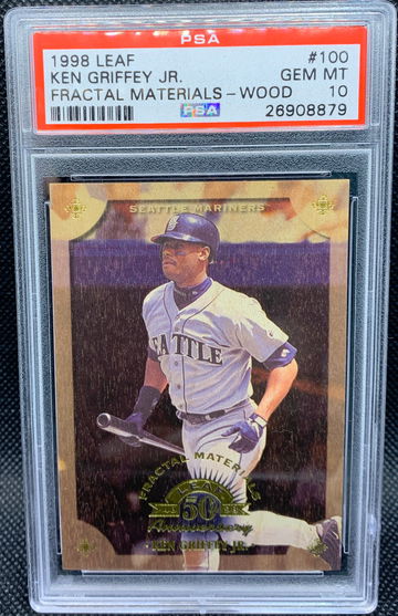 1998 Leaf Fractal Materials Wood Ken Griffey Jr /200 PSA 10 GEM MINT!
