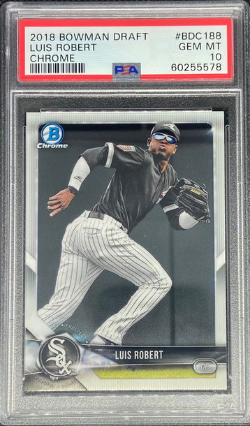 2018 Bowman Draft Chrome Luis Robert #BDC188 PSA 10 Chicago White Sox