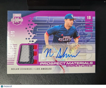 2023 Panini Elite Extra Edition Nolan Schanuel #EMS-NS Materials Parallel/Variety Rookie Memorabilia Insert Panini Authe
