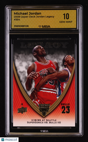 2008 Upper Deck Jordan Legacy Michael Jordan #354 MBA 10