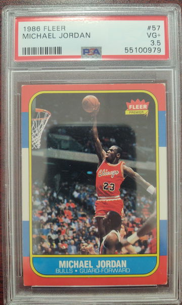 1986 Michael Jordan PSA 3.5 Fleer #57 Well Centered 