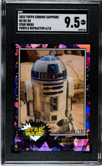 2022 Topps Chrome Sapphire Star Wars The Little Droid R2-D2. Artoo-Detoo Purple Refractor /10