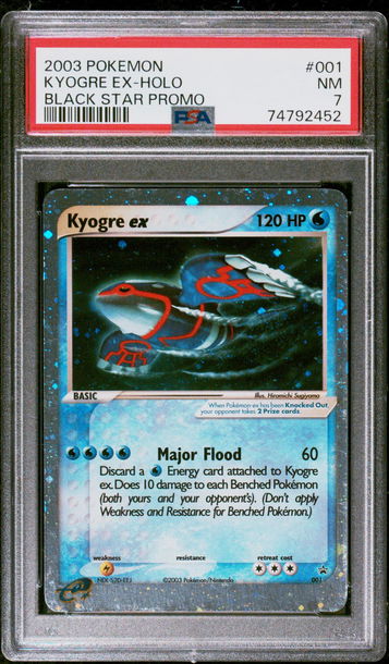 2003 Pokemon Black Star Promo Kyogre Ex-Holo #1 PSA 7