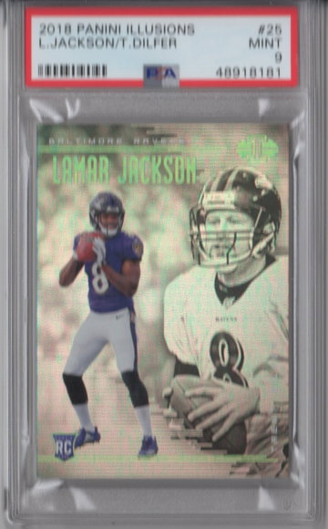 2018 Illusions Lamar Jackson PSA 9