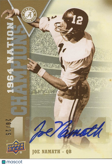 2012 Upper Deck Joe Namath Upper Deck