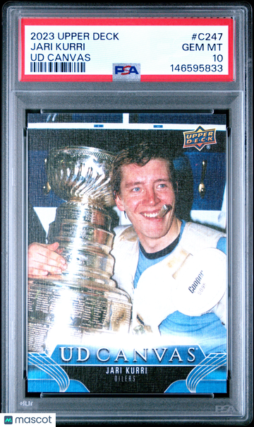 2023-24 Upper Deck UD Canvas Jari Kurri #C247 PSA 10