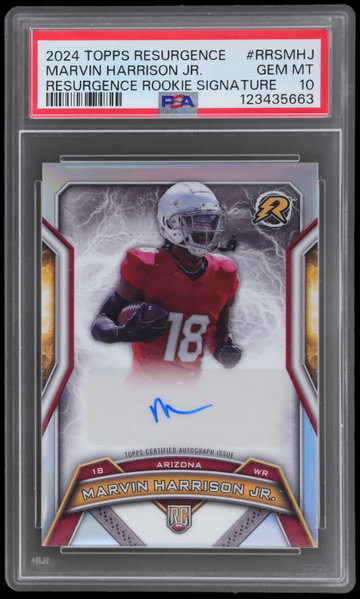 2024 Topps Resurgence Marvin Harrison Jr. Rookie Signature PSA 10