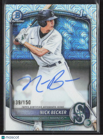 2025 Bowman Chrome Nick Becker #CPA-NB Blue Mojo Refractor /150 1st Bowman