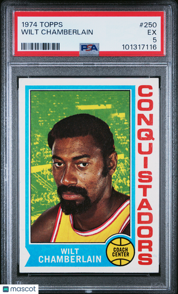 1974 Topps Wilt Chamberlain #250 PSA 5