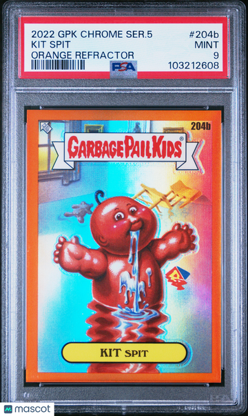 2022 2022 2022 Garbage Pail Kids Chrome 2022 Garbage Pail Kids Chrome Kit Spit #204b 204b Orange Refractor Orange Refrac