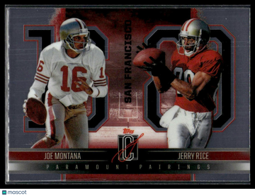 2024 Topps Signature Class Jerry Rice / Joe Montana #PP-13 Paramount Pairings