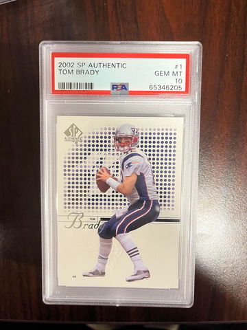 2002 SP Authentic Tom Brady PSA 10