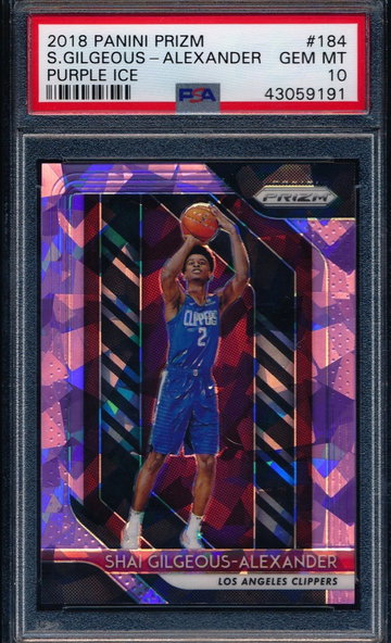 Shai Gilgeous Alexander 2018 Prizm Purple Ice RC /149